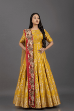 Load image into Gallery viewer, BANARSI FLOOR LENGTH ANARKALI - The Pink Gota