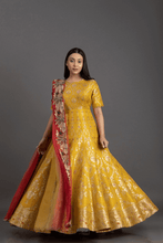 Load image into Gallery viewer, BANARSI FLOOR LENGTH ANARKALI - The Pink Gota
