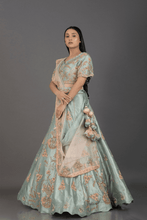 Load image into Gallery viewer, FLOWER POT LEHANGA - The Pink Gota 
