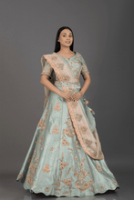 Load image into Gallery viewer, FLOWER POT LEHANGA - The Pink Gota 
