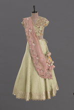 Load image into Gallery viewer, SEA GREEN PMS LEHANGA - The Pink Gota 
