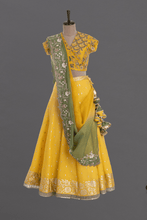 Load image into Gallery viewer, MUSTARD PMS LEHANGA - The Pink Gota 
