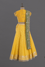 Load image into Gallery viewer, MUSTARD PMS LEHANGA - The Pink Gota 
